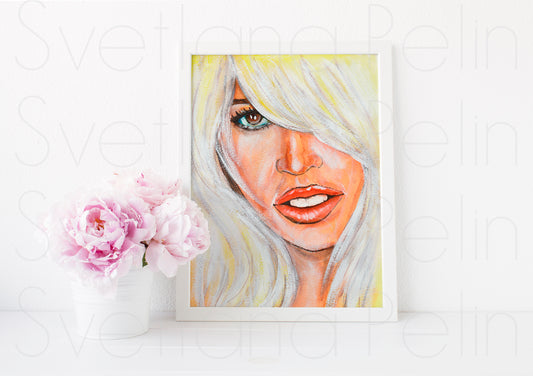 Brigitte Bardot, ART PRINT Signed by Artist