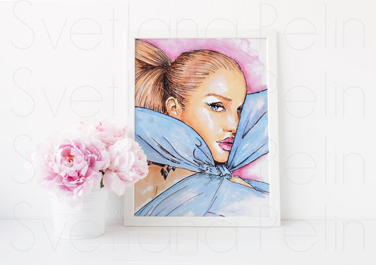 Rosie Huntington-Whiteley, ART PRINT Signed by Artist