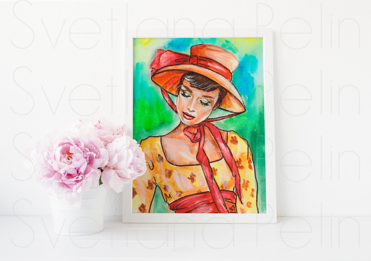 Audrey Hepburn,  ART PRINT Signed by Artist