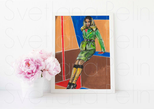 Naomi Campbell, ART PRINT Signed by Artist