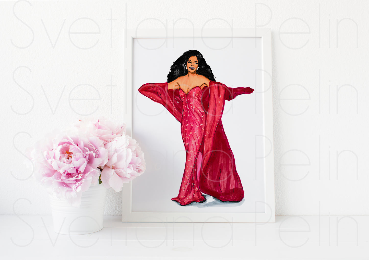 Diana Ross, ART PRINT Signed by Artist