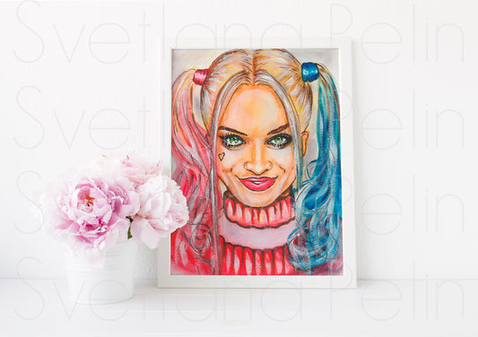 Margot Robbie, ART PRINT Signed by Artist