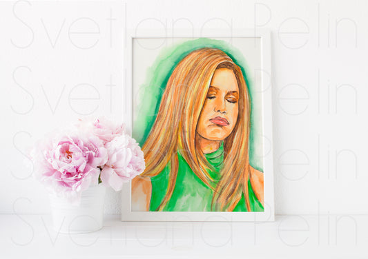 Jennifer Aniston, ART PRINT Signed by Artist