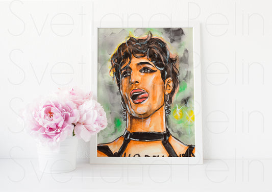 Damiano David, ART PRINT Signed by Artist