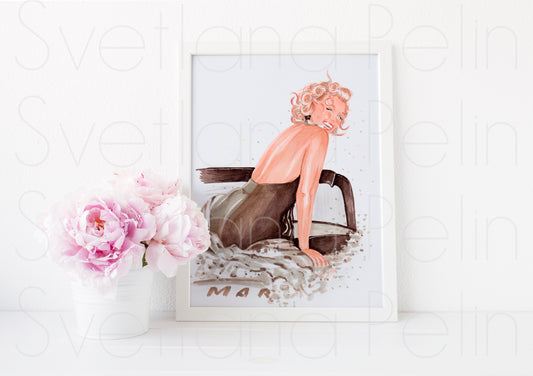 Marilyn Monroe, Gene Korman, ART PRINT Signed by Artist