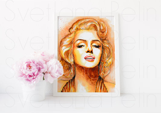 Marilyn Monroe, Gene Korman, Gentlemen Prefer Blondes, GPB, ART PRINT Signed by Artist