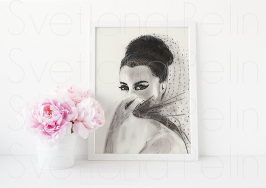 Penelope Cruz, ART PRINT Signed by Artist