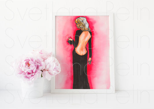 Mireille Darc, ART PRINT Signed by Artist