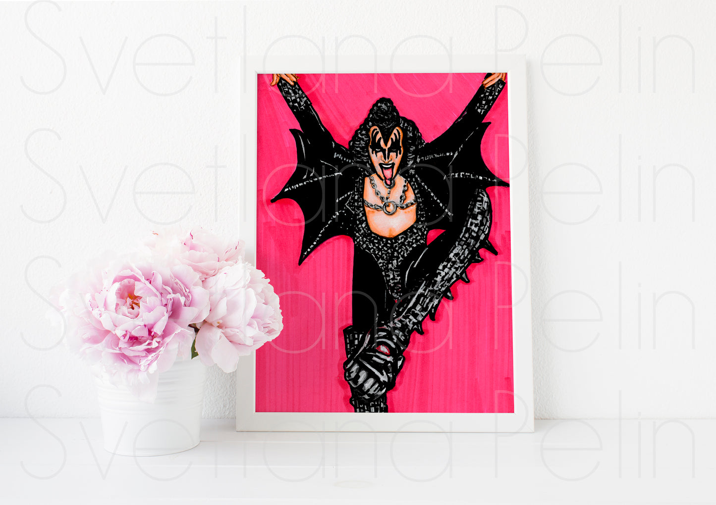 Kiss, Gene, GS, ART PRINT Signed by Artist