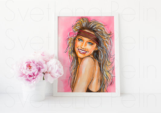 Heather Locklear, ART PRINT Signed by Artist