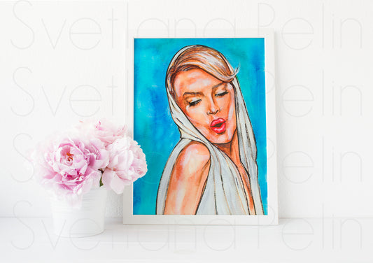 Kylie Minogue, KM, ART PRINT Signed by Artist