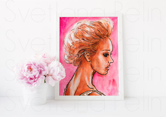Jessica Alba, ART PRINT Signed by Artist