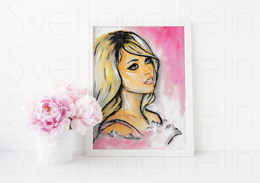 Sharon Tate, ART PRINT Signed by Artist