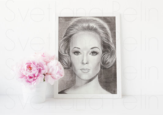 Tippi Hedren, ART PRINT Signed by Artist