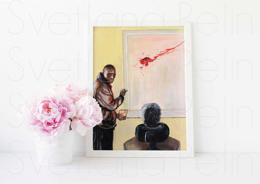 François Cluzet, Omar Sy, ART PRINT Signed by Artist