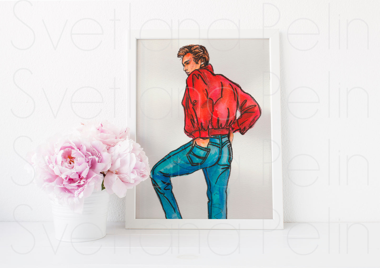 James Dean, JD, ART PRINT Signed by Artist