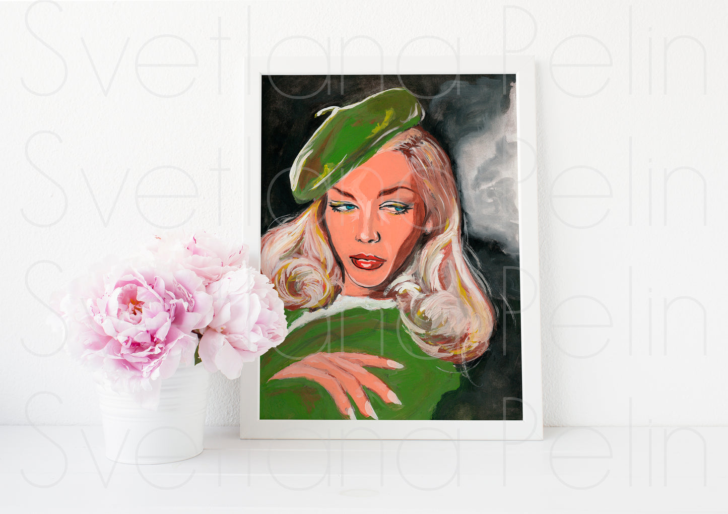 Lauren Bacall, ART PRINT Signed by Artist