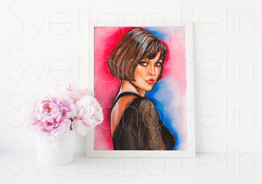 Catherine Zeta-Jones, ART PRINT Signed by Artist