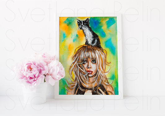 Goldie Hawn, ART PRINT Signed by Artist