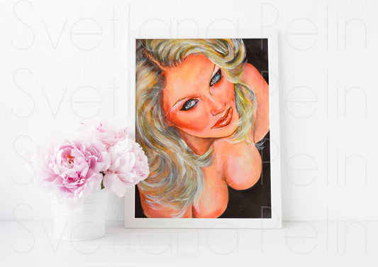 Cameron Diaz, ART PRINT Signed by Artist