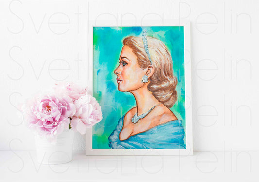 Grace Kelly, ART PRINT Signed by Artist