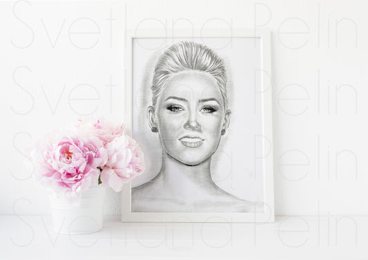 Amber Heard, ART PRINT Signed by Artist