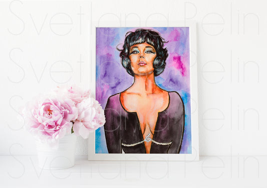 Elizabeth Taylor, Cleopatra, ART PRINT Signed by Artist