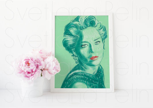 Sharon Stone, Basic Instinct, ART PRINT Signed by Artist