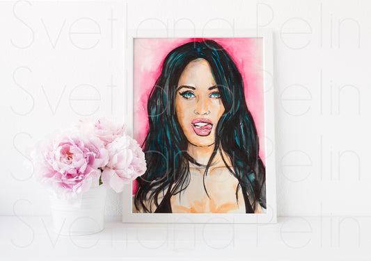 Megan Fox, ART PRINT Signed by Artist