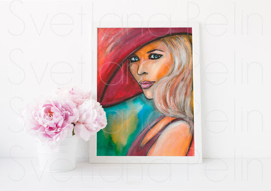 Claudia Schiffer, ART PRINT Signed by Artist