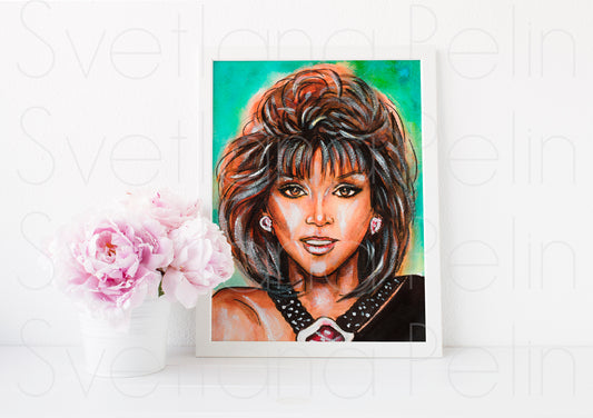Victoria Principal, ART PRINT Signed by Artist