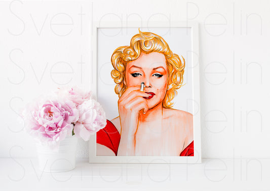 Marilyn Monroe, Niagara, ART PRINT Signed by Artist