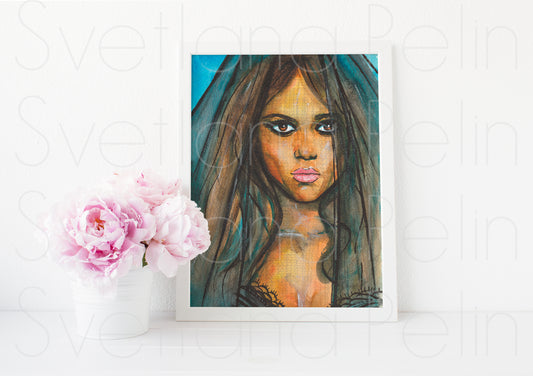 Jenna Ortega, ART PRINT Signed by Artist