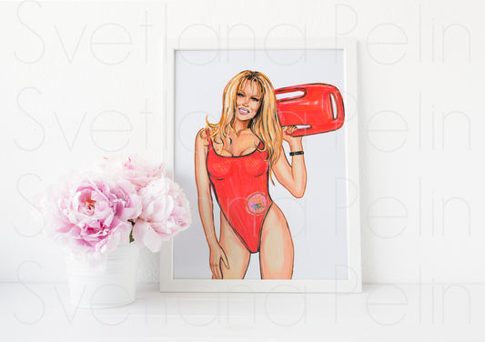 Pamela Anderson, ART PRINT Signed by Artist