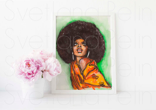 Diana Ross, ART PRINT Signed by Artist