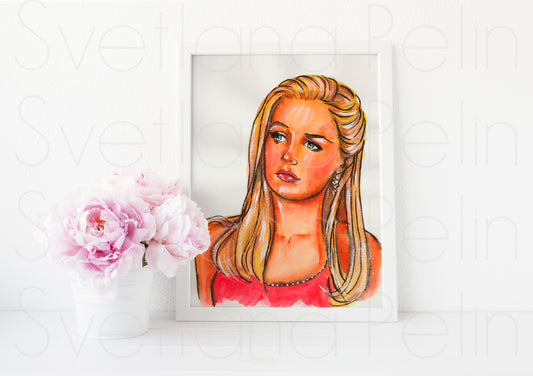 Alicia Silverstone, ART PRINT Signed by Artist