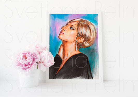 Barbra, BS,ART PRINT Signed by Artist