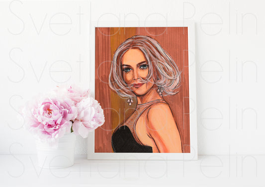 Sharon Stone, ART PRINT Signed by Artist