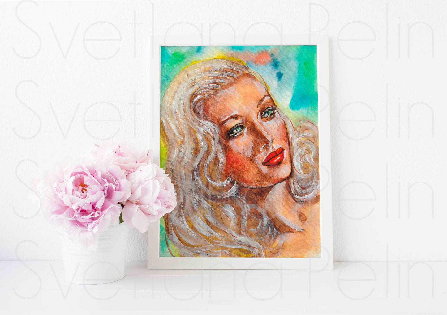 Veronica Lake, ART PRINT Signed by Artist