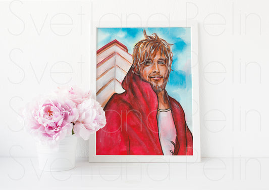 Ryan Gosling, ART PRINT Signed by Artist