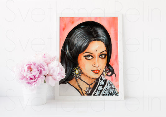 Hema Malini, ART PRINT Signed by Artist