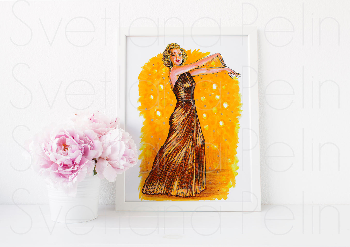 Marilyn Monroe, Gentlemen Prefer Blondes, GPB, ART PRINT Signed by Artist