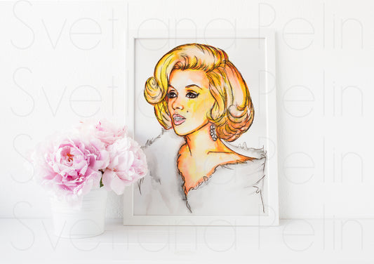 Marilyn Monroe, Happy Birthday Mr President, ART PRINT Signed by Artist