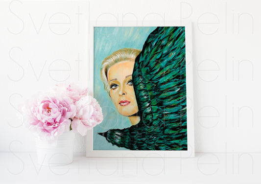 Tippi Hedren, ART PRINT Signed by Artist