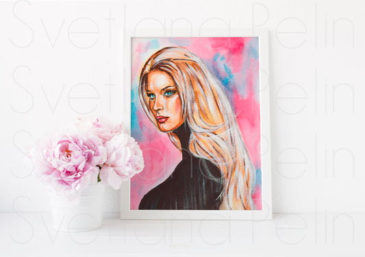 Gisele Bündchen, ART PRINT Signed by Artist