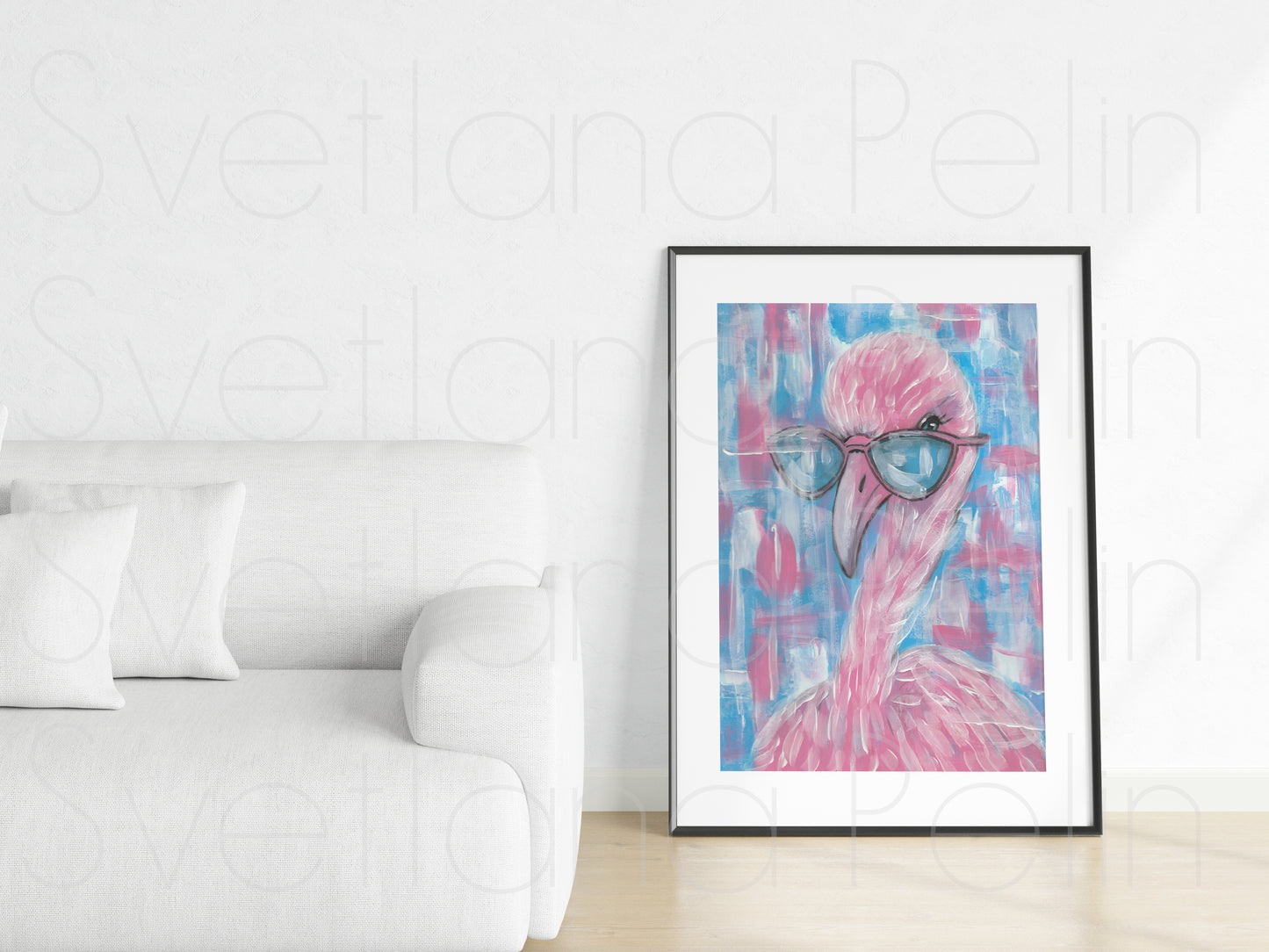 Pink Flamingo, INSTANT DOWNLOAD