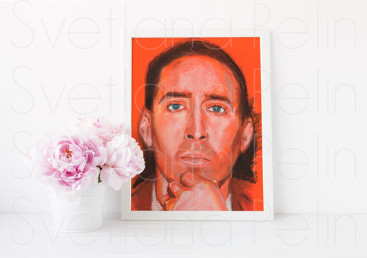 Nicolas Cage, ART PRINT Signed by Artist