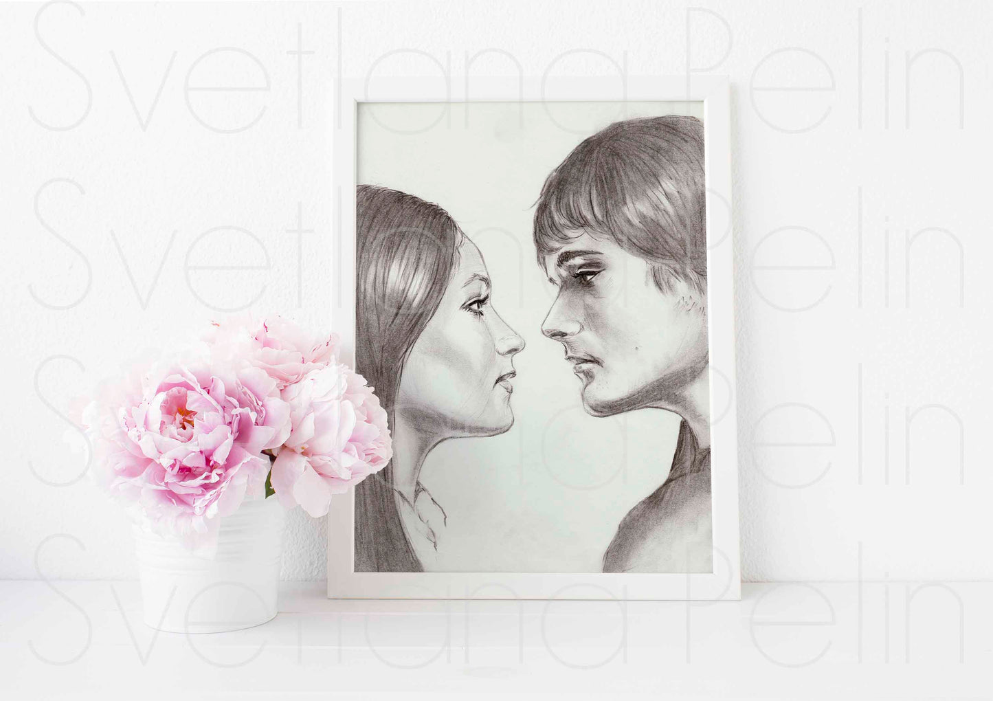 Olivia Hussey, Leonard Whiting, Romeo and Juliet, Juliet Capulet, Romeo Montague, ART PRINT Signed by Artist