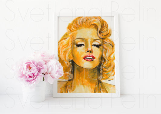 Marilyn Monroe, Gene Kornman, Gentlemen Prefer Blondes, GPB,  ART PRINT Signed by Artist