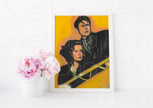 Sandrine Bonnaire, Oleg Menshikov, East West  ART PRINT Signed by Artist